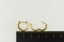 Load image into Gallery viewer, 14K Princess Peridot Squared Statement Hoop Earrings Yellow Gold