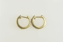 Load image into Gallery viewer, 14K Squared Princess Amethyst Statement Hoop Earrings Yellow Gold