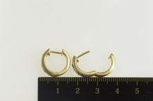 Load image into Gallery viewer, 14K Squared Princess Amethyst Statement Hoop Earrings Yellow Gold
