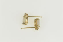 Load image into Gallery viewer, 10K Oval Natural Opal Diamond Accent Stud Earrings Yellow Gold