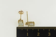 Load image into Gallery viewer, 10K Oval Natural Opal Diamond Accent Stud Earrings Yellow Gold