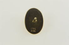 Load image into Gallery viewer, 10K Retro Oval Black Star Sapphire Lapel Tie Pin/Brooch Yellow Gold