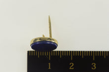 Load image into Gallery viewer, 14K Lapis Lazuli Inset Oval Bezel Set Lapel Tie Pin/Brooch Yellow Gold