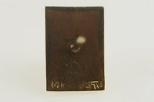 Load image into Gallery viewer, 14K Retro Squared Black Star Sapphire Lapel Tie Pin/Brooch Yellow Gold