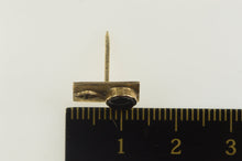 Load image into Gallery viewer, 14K Retro Squared Black Star Sapphire Lapel Tie Pin/Brooch Yellow Gold