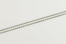 Load image into Gallery viewer, 14K 1.2mm Classic Simple Cable Link Chain Necklace 18&quot; White Gold