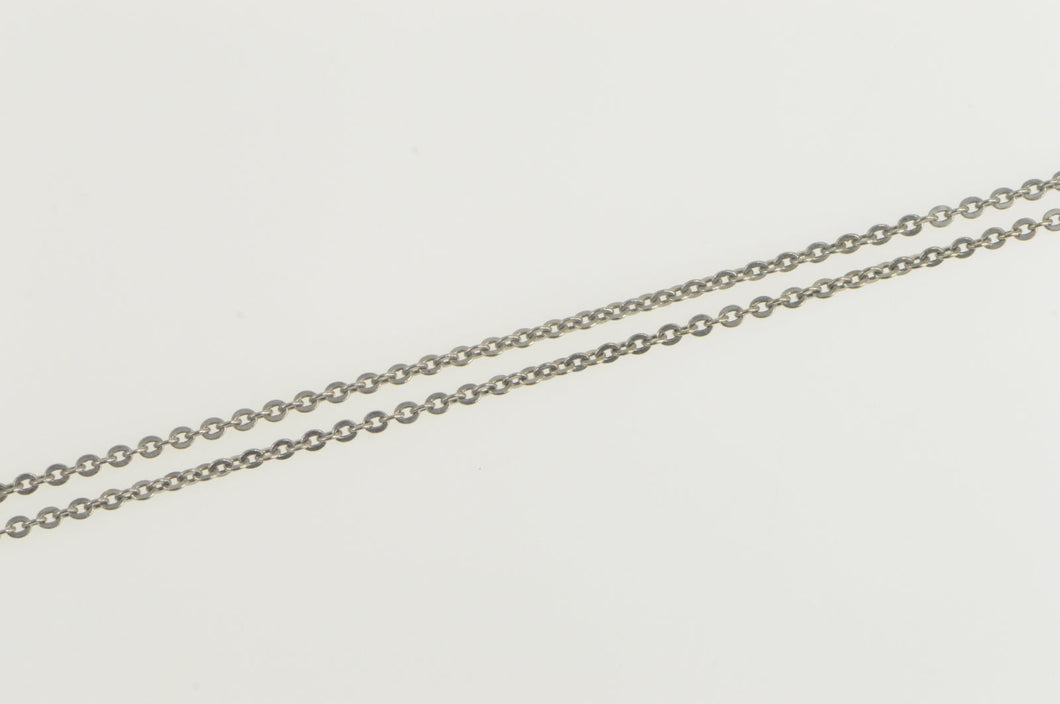 14K 1.2mm Classic Simple Cable Link Chain Necklace 18