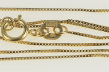 Load image into Gallery viewer, 14K 0.6mm Squared Classic Link Box Chain Necklace 16.75&quot; Yellow Gold