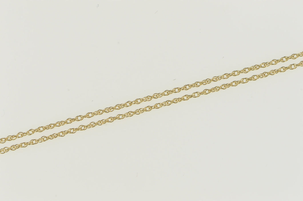 10K 0.6mm Cable Link Twist Spiral Chain Necklace 18