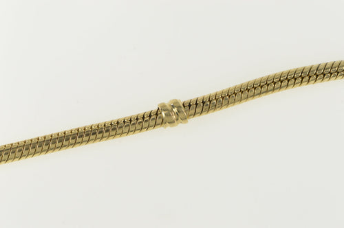 14K Pandora Designer Moments Snake Chain Charm Bracelet 7.5