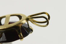 Load image into Gallery viewer, 14K Oval Almandine Garnet Solitaire Statement Pendant Yellow Gold