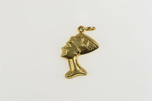 Load image into Gallery viewer, 14K Queen Nefertiti Bust Head Ancient Egyptian Pendant Yellow Gold