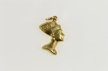 Load image into Gallery viewer, 14K Queen Nefertiti Bust Head Ancient Egyptian Pendant Yellow Gold