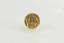 Load image into Gallery viewer, 14K Pandora Tropicana Palm Pattern Retired Bead Charm/Pendant Yellow Gold
