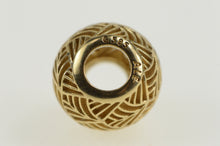 Load image into Gallery viewer, 14K Pandora Tropicana Palm Pattern Retired Bead Charm/Pendant Yellow Gold