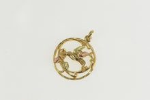 Load image into Gallery viewer, 10K Hummingbird Black Hills Leaf Nature Motif Charm/Pendant Yellow Gold