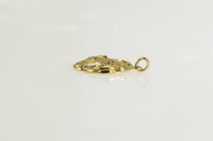 10K Hummingbird Black Hills Leaf Nature Motif Charm/Pendant Yellow Gold