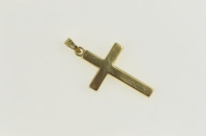 14K Diamond Inset Cross Christian Faith Symbol Charm/Pendant Yellow Gold
