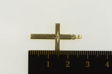 Load image into Gallery viewer, 14K Diamond Inset Cross Christian Faith Symbol Charm/Pendant Yellow Gold
