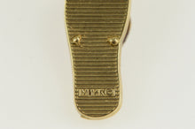 Load image into Gallery viewer, 14K Syn. Pink Opal Flip Flop Sandal Beach Shoe Charm/Pendant Yellow Gold