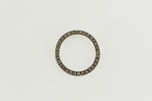 Load image into Gallery viewer, 14K Classic Diamond Circle Round Journey Symbol Pendant White Gold