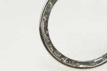 Load image into Gallery viewer, 14K Classic Diamond Circle Round Journey Symbol Pendant White Gold