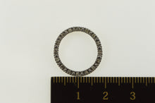 Load image into Gallery viewer, 14K Classic Diamond Circle Round Journey Symbol Pendant White Gold
