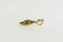 Load image into Gallery viewer, 14K Squared Sapphire Diamond Accent Classic Pendant Yellow Gold