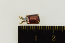 Load image into Gallery viewer, 10K Emerald Syn. Garnet Diamond Accent Pendant Yellow Gold