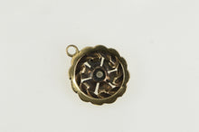 Load image into Gallery viewer, 14K Diamond Retro Two Tone Flower Blossom Charm/Pendant Yellow Gold