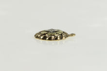 Load image into Gallery viewer, 14K Diamond Retro Two Tone Flower Blossom Charm/Pendant Yellow Gold