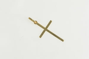 14K Simple Cross Christian Faith Symbol Charm/Pendant Yellow Gold