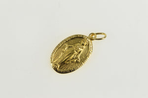 14K Jesus Christ Christian Virgin Mother Mary Charm/Pendant Yellow Gold