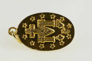 14K Jesus Christ Christian Virgin Mother Mary Charm/Pendant Yellow Gold