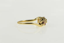Load image into Gallery viewer, 14K Wavy Diamond Ruby Cluster Accent Statement Ring Yellow Gold