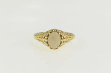 Load image into Gallery viewer, 14K Oval Natural Opal Ornate Filigree Engagement Ring Yellow Gold