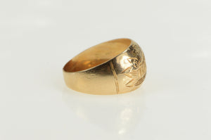 14K Graduated Greek Parthenon Domed Band Ring Yellow Gold