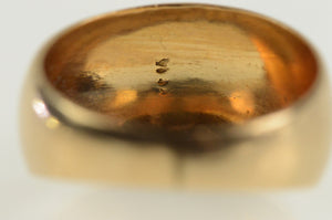 14K Graduated Greek Parthenon Domed Band Ring Yellow Gold