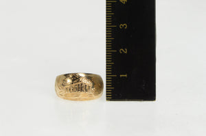 14K Graduated Greek Parthenon Domed Band Ring Yellow Gold