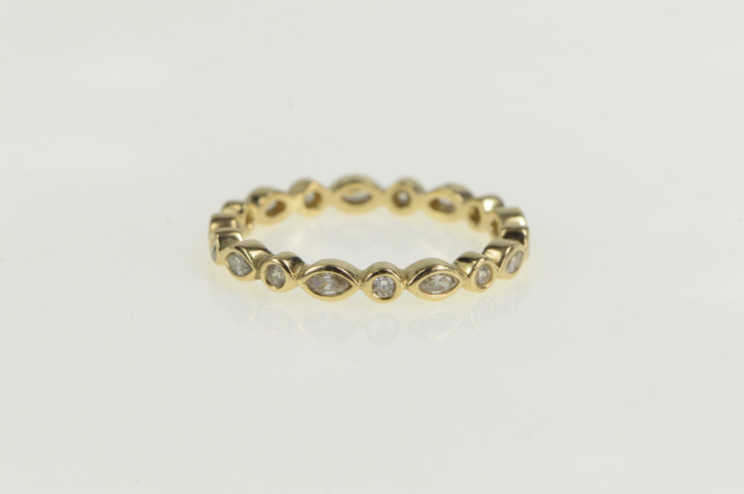 14K Pandora Alluring Brilliant Eternity CZ Band Ring Yellow Gold