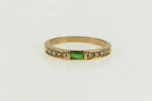 Load image into Gallery viewer, 14K Syn. Emerald Diamond Accent Stackable Band Ring Yellow Gold