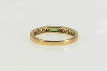 Load image into Gallery viewer, 14K Syn. Emerald Diamond Accent Stackable Band Ring Yellow Gold