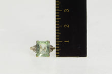 Load image into Gallery viewer, 10K 1940&#39;s Ornate Sim. Prasiolite Diamond Ring Yellow Gold