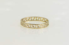 Load image into Gallery viewer, 14K 3.7mm Greek Key Wave Pattern Band Ring Yellow Gold