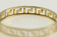 Load image into Gallery viewer, 14K 3.7mm Greek Key Wave Pattern Band Ring Yellow Gold