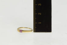 Load image into Gallery viewer, 14K Princess Ruby Inset Squared Band Ring Yellow Gold