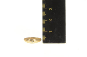10K Victorian Diamond Inset Rounded Child's Ring Yellow Gold