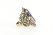 Load image into Gallery viewer, Sterling Silver Native American Lapis Lazuli Ornate Navajo Ring