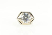 Load image into Gallery viewer, Sterling Silver Round Solitaire Chunky Squared Statement Ring
