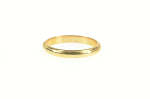 14K Rounded Classic 2.6mm Simple Wedding Band Ring Yellow Gold